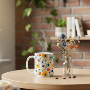 Colorful Abstract Floral Pattern Mug
