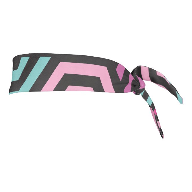 Colorful Abstract Floral Pattern Tie Headband (Rotate 90)