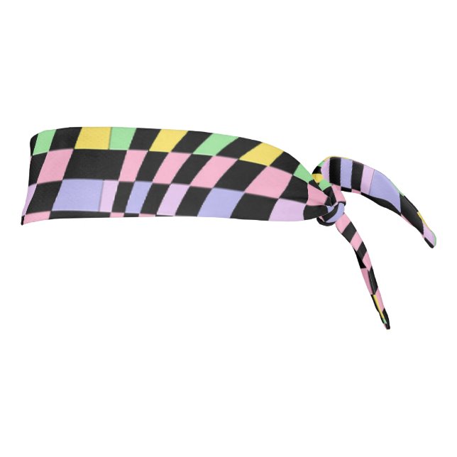 Colorful Abstract Floral Pattern Tie Headband (Rotate 90)