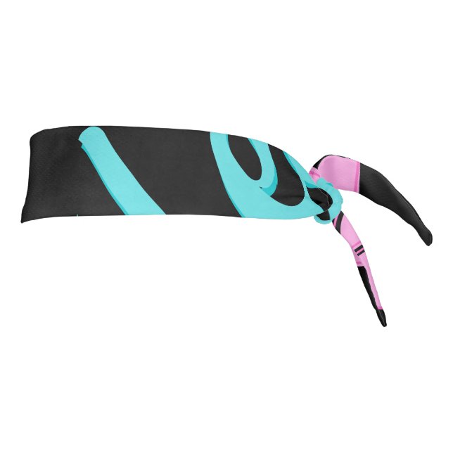 Colorful Abstract Floral Pattern Tie Headband (Rotate 90)