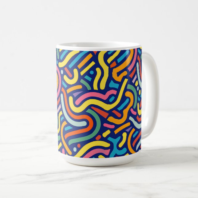 Colorful Abstract Flow Mug (Front Right)