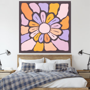 Colorful Abstract Flower Canvas Print