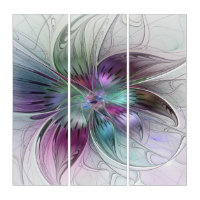 Colorful Abstract Flower Modern Floral Fractal Art