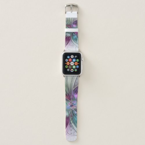 Colorful Abstract Flower Modern Floral Fractal Art Apple Watch Band