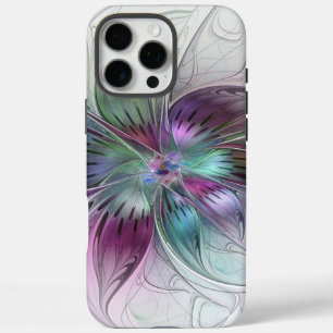 Colorful Abstract Flower Modern Floral Fractal Art iPhone 16 Pro Max Case