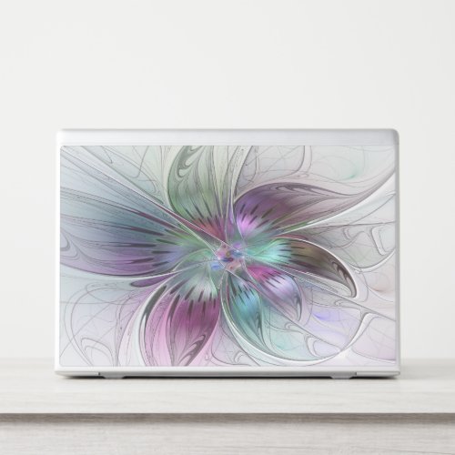 Colorful Abstract Flower Modern Floral Fractal Art HP Laptop Skin