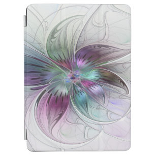 Colorful Abstract Flower Modern Floral Fractal Art iPad Air Cover