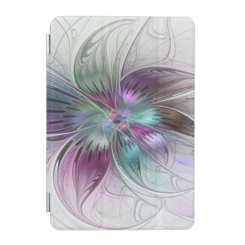 Colorful Abstract Flower Modern Floral Fractal Art iPad Mini Cover