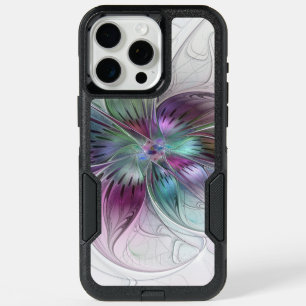 Colorful Abstract Flower Modern Floral Fractal Art iPhone 15 Pro Max Case