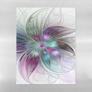 Colorful Abstract Flower Modern Floral Fractal Art Magnetic Dry Erase Sheet