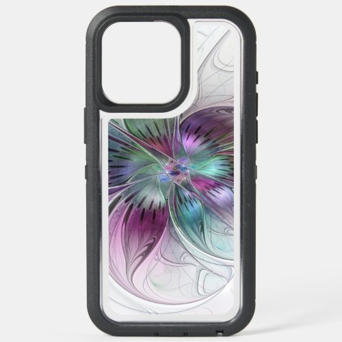 Colorful Abstract Flower Modern Floral Fractal Art iPhone 15 Pro Max Case
