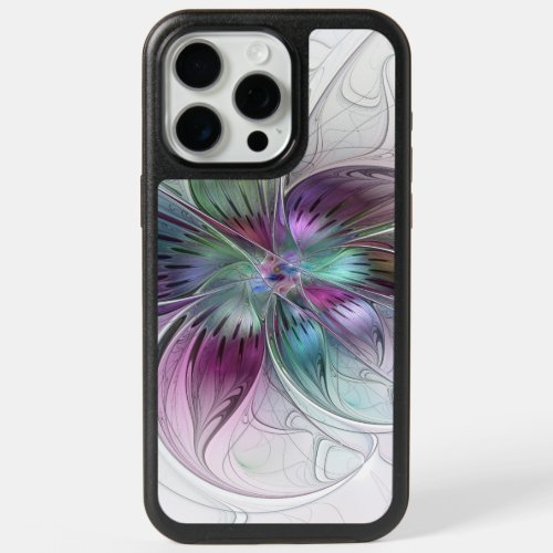 Colorful Abstract Flower Modern Floral Fractal Art iPhone 15 Pro Max Case