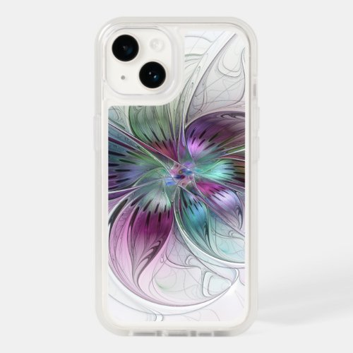 Colorful Abstract Flower Modern Floral Fractal Art OtterBox iPhone 14 Case