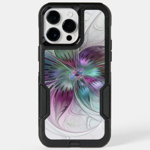 Colorful Abstract Flower Modern Floral Fractal Art OtterBox iPhone 14 Pro Max Case