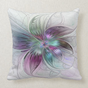 purple floral pillows