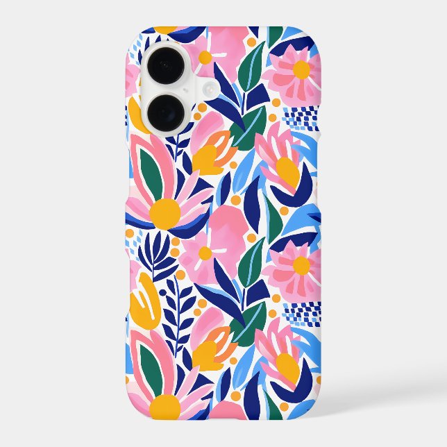 Colorful Abstract Flower Pattern iPhone Case (Back)