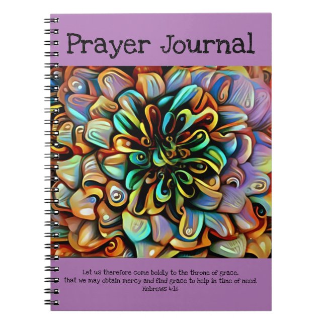 Colorful Abstract Flower Prayer Journal (Front)