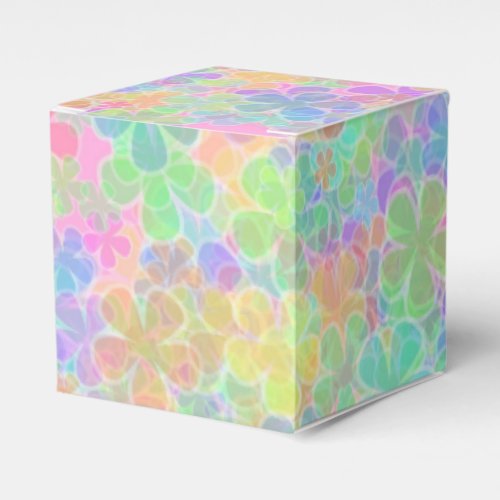 Colorful Abstract Flowers Elegant Modern Template Favor Boxes