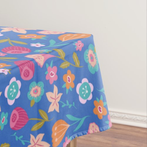 colorful abstract flowers pattern tablecloth