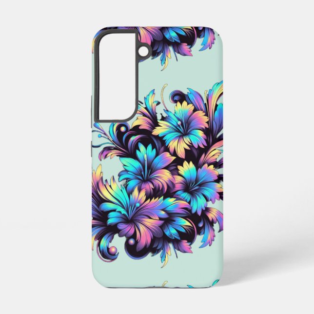Colorful Abstract Flowers Phone Case (Back)