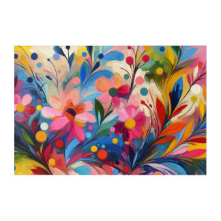 Colorful Abstract Flowers Vibrant Explosion Art