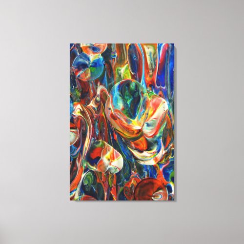 Colorful Abstract Fluid Art Canvas Print