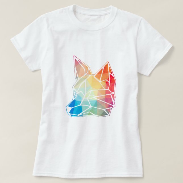 Colorful Abstract Fox T-Shirt (Design Front)