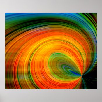 Colorful Abstract Fractal Art Poster by GiftStation at Zazzle
