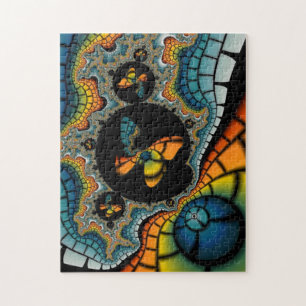 colorful abstract Fractal Butterfly Cacoon puzzle