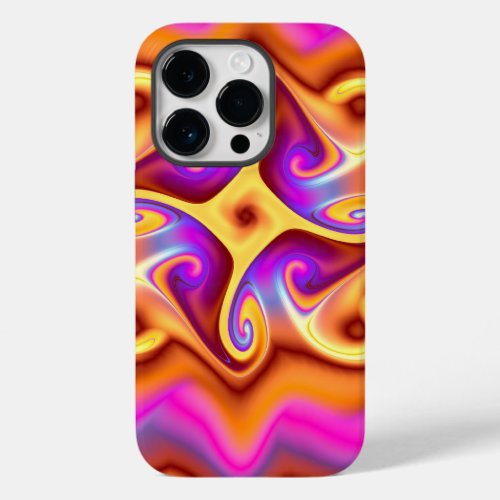 Colorful Abstract Fractal Case_Mate iPhone 14 Pro Case