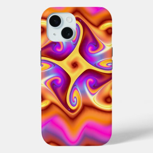 Colorful Abstract Fractal iPhone 15 Case