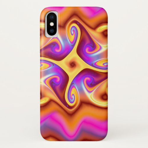 Colorful Abstract Fractal iPhone X Case