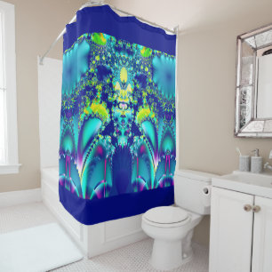 Colorful Abstract Fractal Shower Curtain