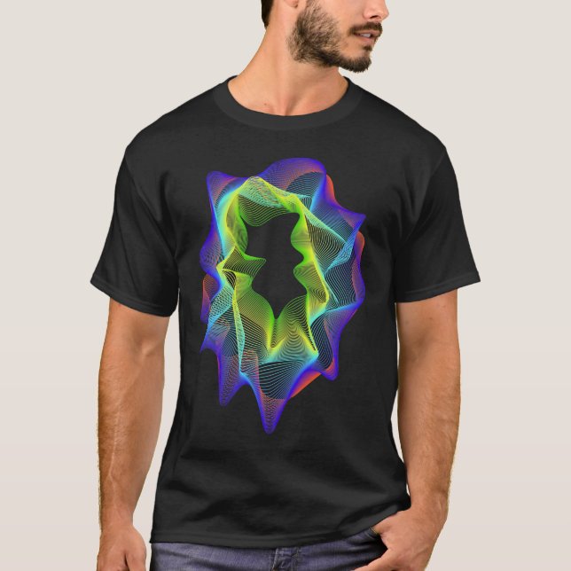 Colorful abstract futuristic transition T-Shirt (Front)
