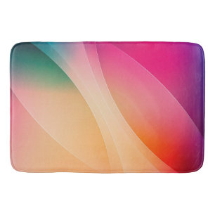 Colorful abstract geometric background bath mat