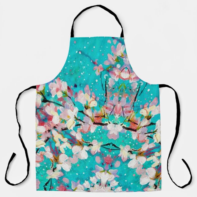 Colorful Abstract Geometric Background Pattern Apron (Front)