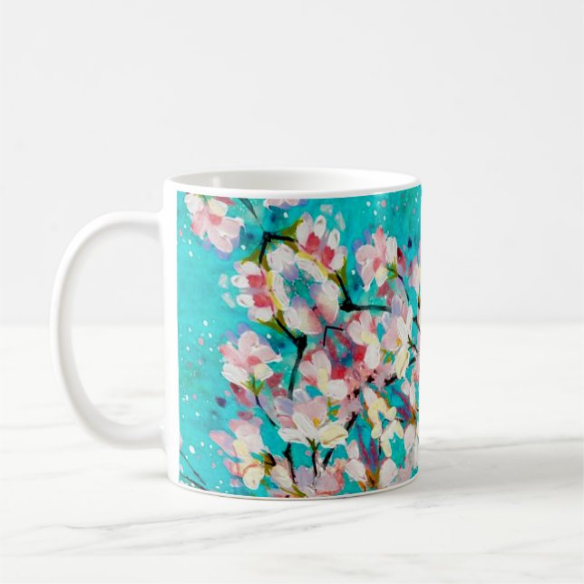 Colorful Abstract Geometric Background Pattern Coffee Mug (Left)