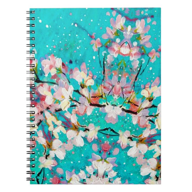 Colorful Abstract Geometric Background Pattern Notebook (Front)