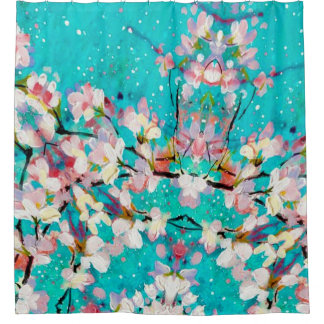 Colorful Abstract Geometric Background Pattern Shower Curtain