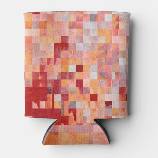 Colorful Abstract Geometric Gradient Can Cooler (Front)