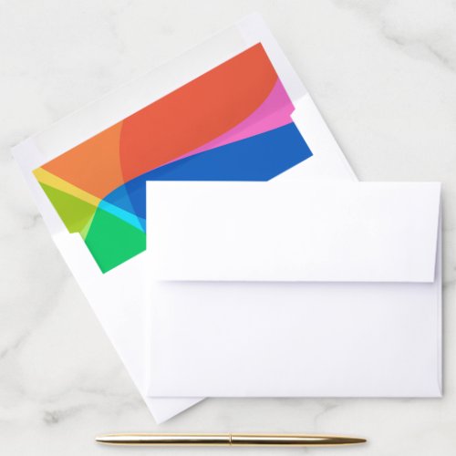 Colorful Abstract Geometric Invitation Envelope Liner