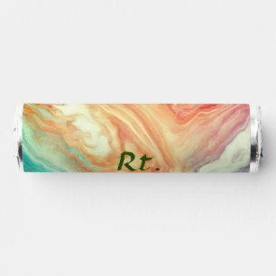 Colorful abstract geometric marble add name letter breath savers® mints