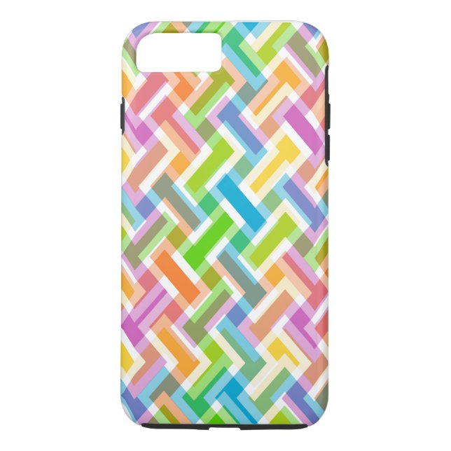 Colorful Abstract Geometric Pattern Case-Mate iPhone Case (Back)
