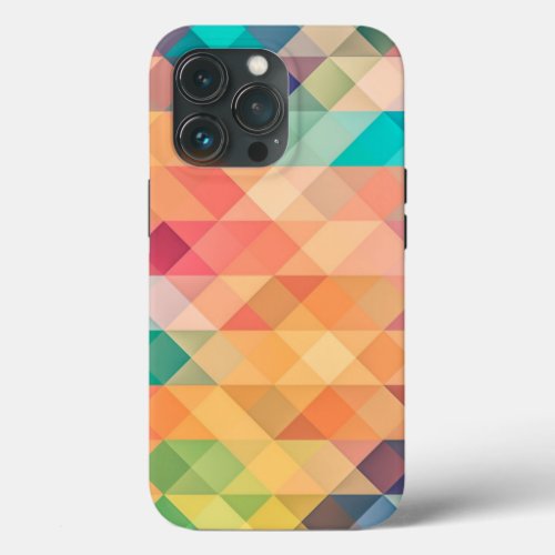 Colorful Abstract Geometric Pattern iPhone 13 Pro Case