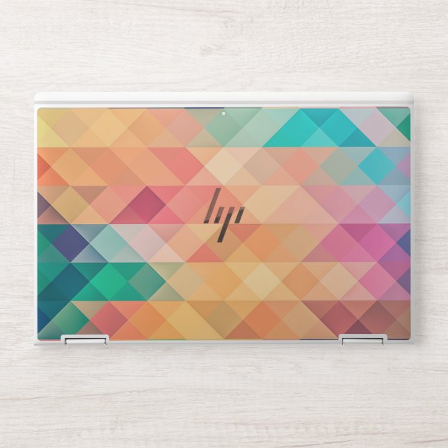 Colorful Abstract Geometric Pattern HP Laptop Skin (Front)