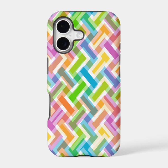 Colorful Abstract Geometric Pattern Iphone Case (Back)