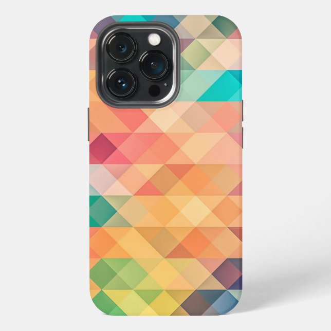 Colorful Abstract Geometric Pattern Iphone Case (Back)