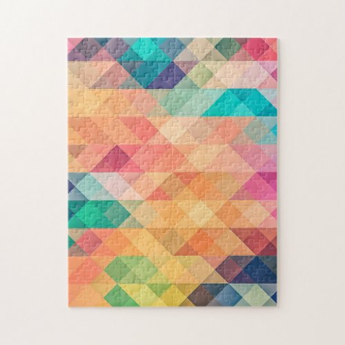 Colorful Abstract Geometric Pattern Jigsaw Puzzle