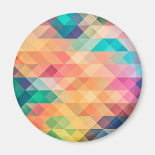 Colorful Abstract Geometric Pattern Magnet