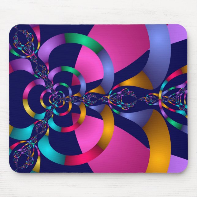 Colorful abstract geometric pattern mouse pad (Front)